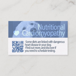 Canine Nutritional Cardiomyopathy May 2019 update Business Card