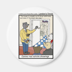 Canine Real Estate Sales Funny Gifts & Tees Magnet
