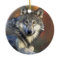 Canis_lupus_Grey Wolf Christmas Ornament