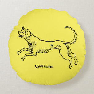 Canis Minor, 1482 Round Pillow