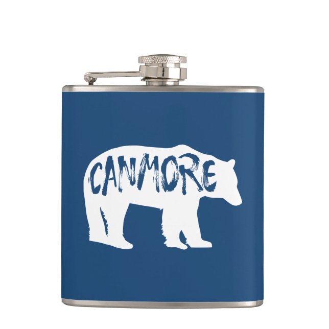 Canmore Alberta Bear Hip Flask (Front)