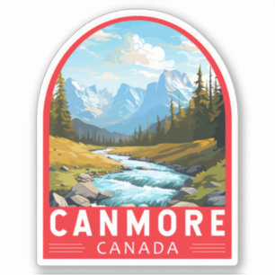 Canmore Canada Travel Art Vintage