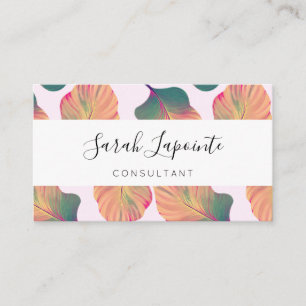 Canna Tropicanna Leaves in Pastel Business Card