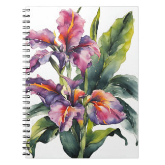 Canna - Watercolor flowers Notebook