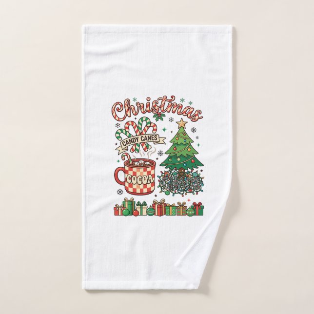 Canne à sucre de Noël Cacao Chaos Arbre Mug Cadeau (Serviette à main)