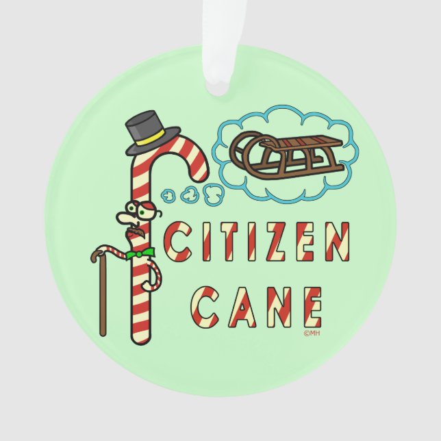 Canne citoyen Canne de Noël drôle (devant)