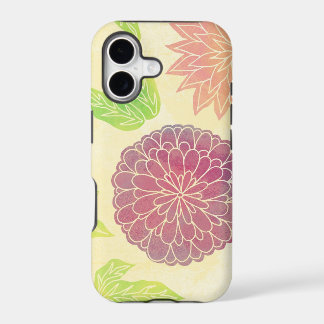 Canneberge et impression florale orange