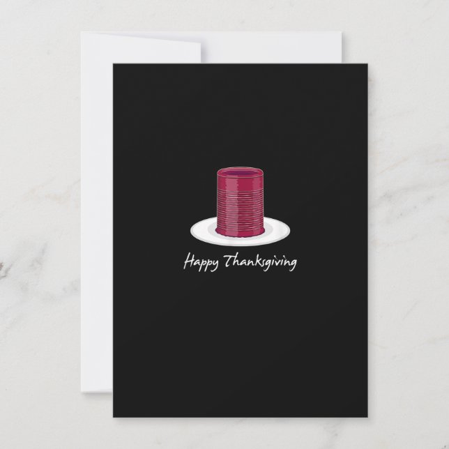 Canned Cranberry Jellied Sauce Thanksgiving Holida Invitation (Front)