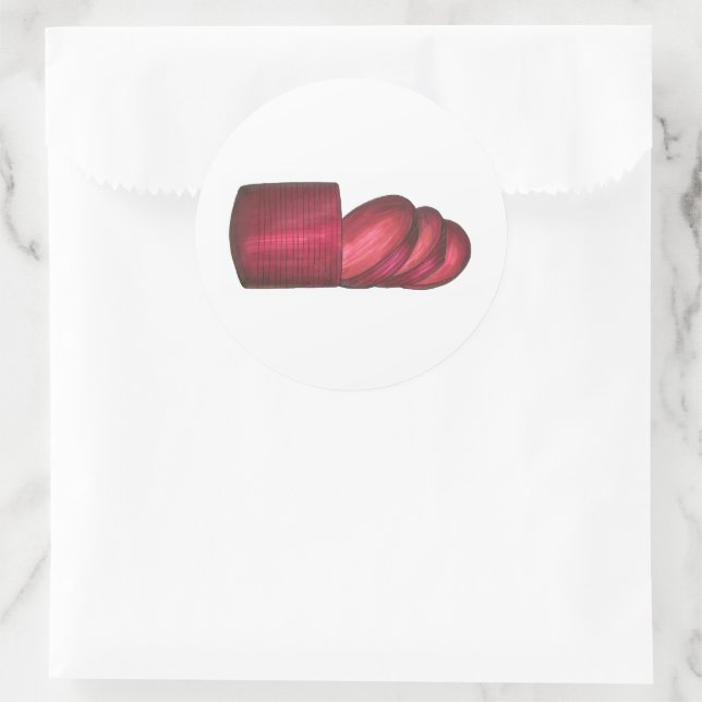 Canned Cranberry Sauce Christmas Thanksgiving Classic Round Sticker (Bag)