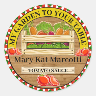 Canned From the Garden Farm Classic Round Sticker