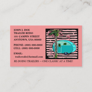 CANNED HAM VINTAGE TRAVEL TRAILERS BUSINESS CARDS! CARD