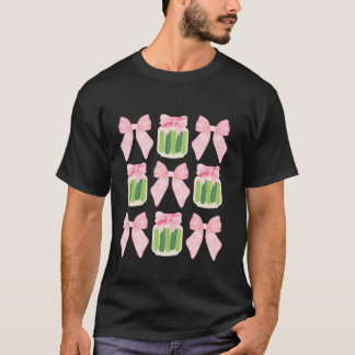 Canned Pickle Coquette Bows With Cute Pickle Jar G T-Shirt