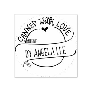 Canned with love - Personalized Rubber Stamp