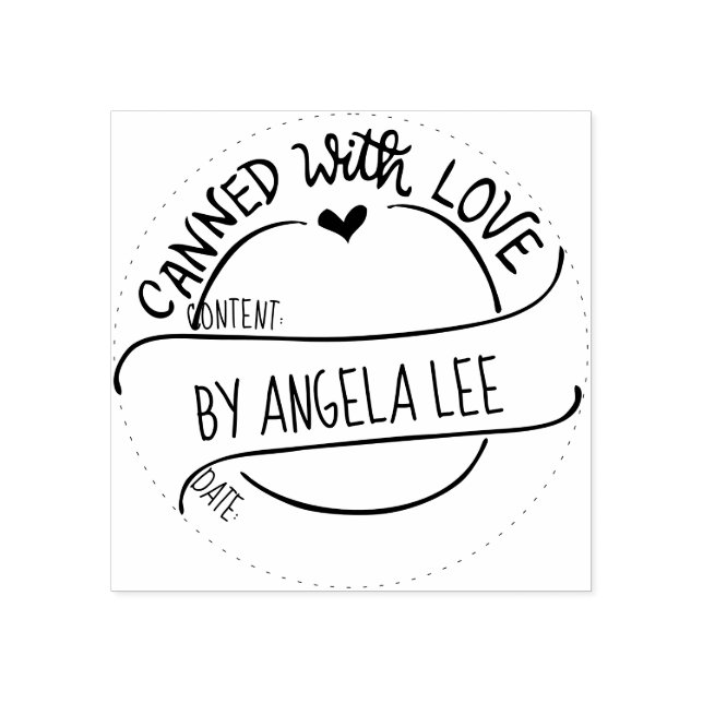 Canned with love - Personalized Rubber Stamp (Imprint)