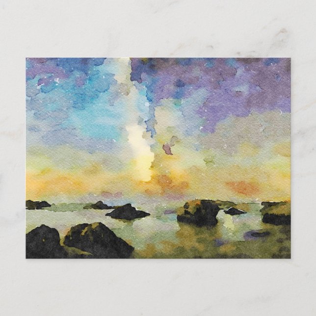 *~* Cannelle  Beach Italia Italy Sunset AP12 Postcard (Front)