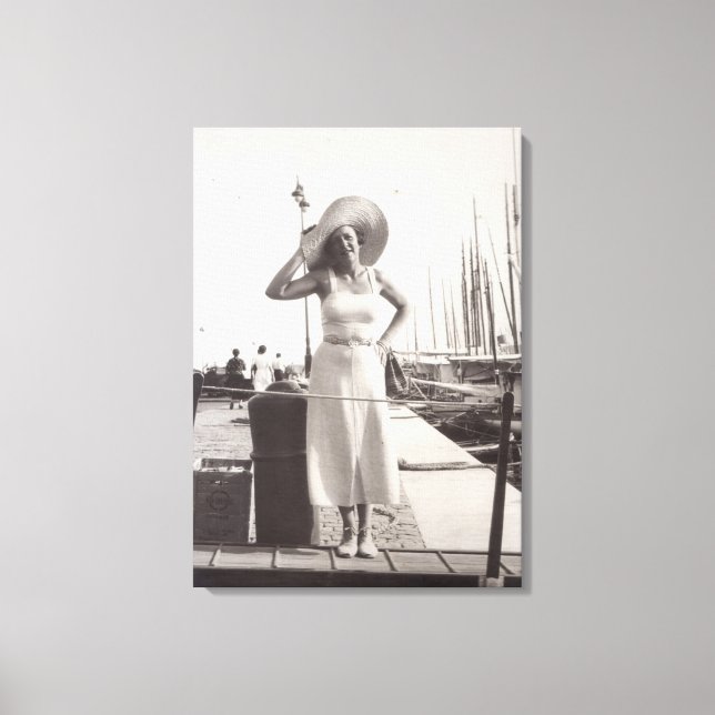 Cannes 1930s canvas print (Front)