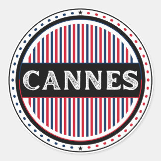 Cannes City Pride Emblem – French Identity Classic Round Sticker