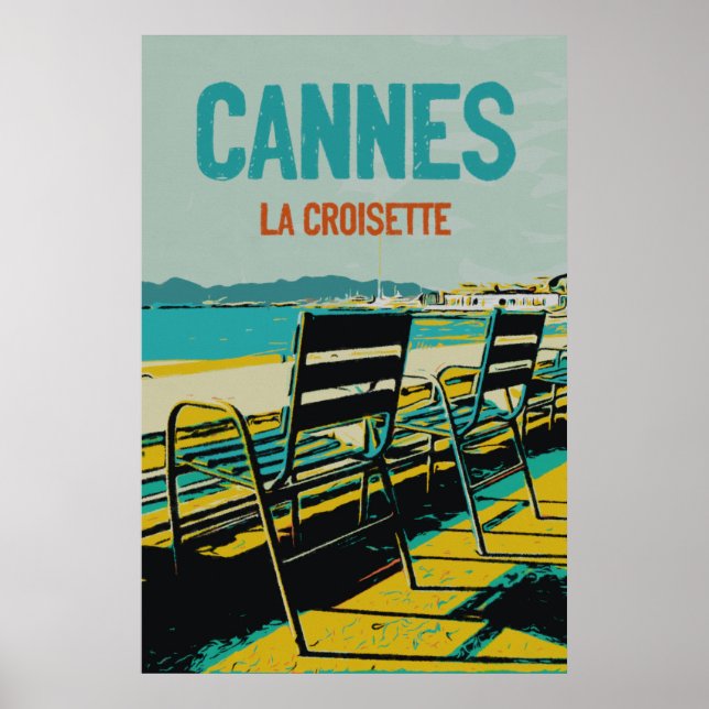 Cannes Côte d'Azur La Croisette Illust France  Poster (Front)