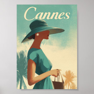 Cannes fashion vintage poster