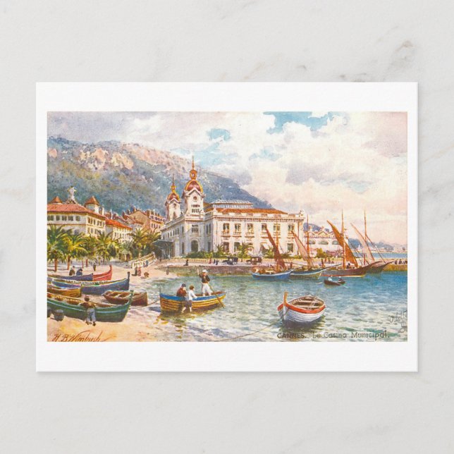 Cannes France Casino Vintage Postcard (Front)