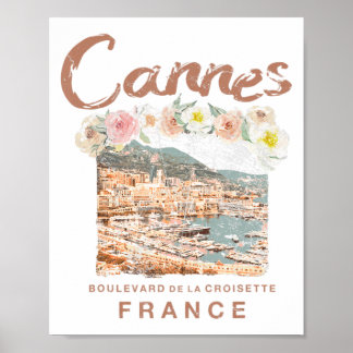 Cannes France French Riviera Festival Vintage Poster