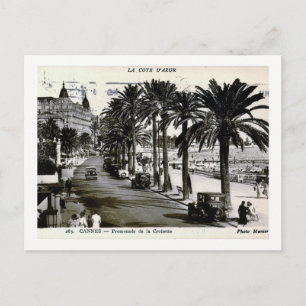 Cannes, France, Promenade de la Croisette Vintage Postcard