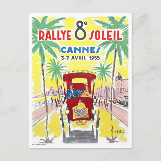 Cannes France vintage travel Postcard (Front)