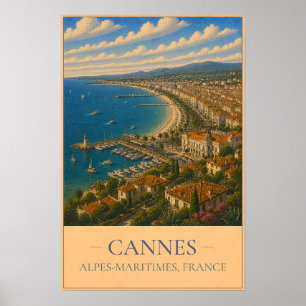 Cannes, France – Vintage Travel Poster