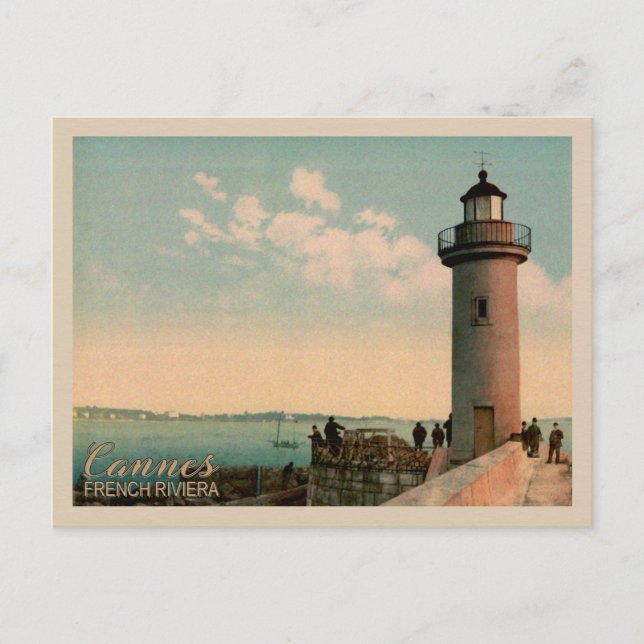 Cannes French Riviera Lighthouse France Postcard (Front)