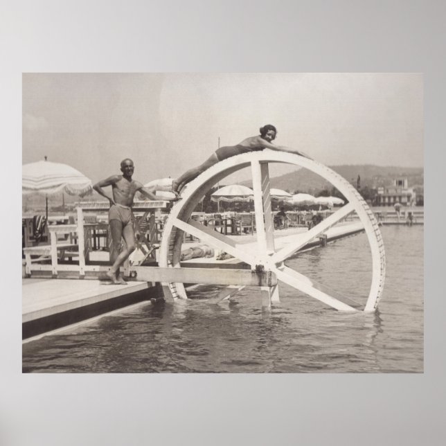 Cannes, on the beach in 1935 poster (Front)