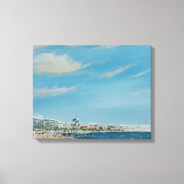 Cannes Sea Front 2014 Canvas Print (Front)