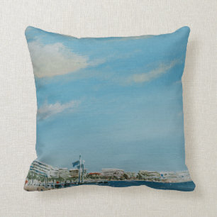 Cannes Sea Front 2014 Throw Pillow