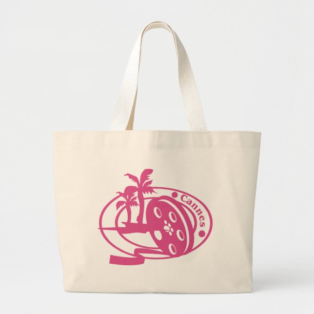 Cannes Stamp Large Tote Bag (Front)