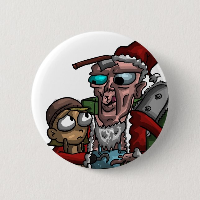 Cannibal Claus 2 Inch Round Button (Front)