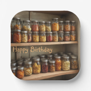 Canning Birthday Paper Plate