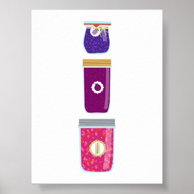 Canning Food - Mixed Jams Poster (Front)