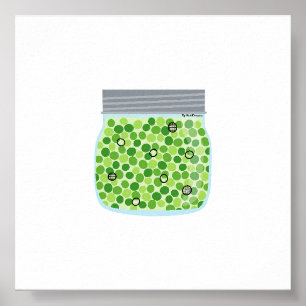 Canning Food - Peas Poster