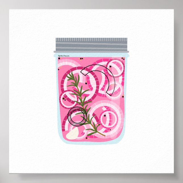 Canning Food - Picked Red Onions Poster (Front)