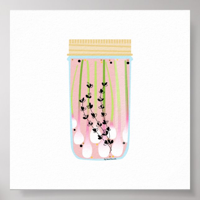 Canning Food - Picked Spring Onions Poster (Front)