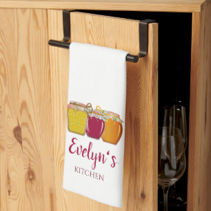 Canning Jam Jars Personalized Kitchen Towel