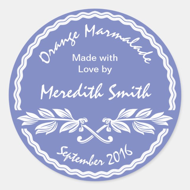 Canning Label Pink and White Classic Jam / Jelly (Front)