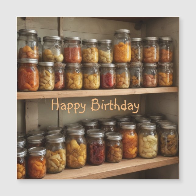 Canning Magnetic Birthday Card (Front)
