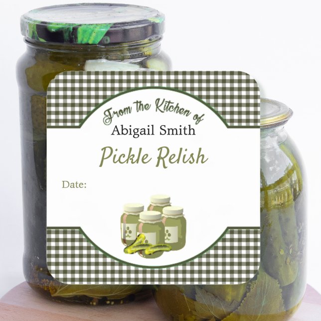 Canning Pickles and Relish Square Sticker (Creator Uploaded)