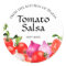 Canning Round Label Tomato Salsa Homemade Preserve