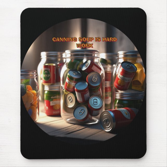 Canning Soup Is Hard Work Mouse Pad (Front)