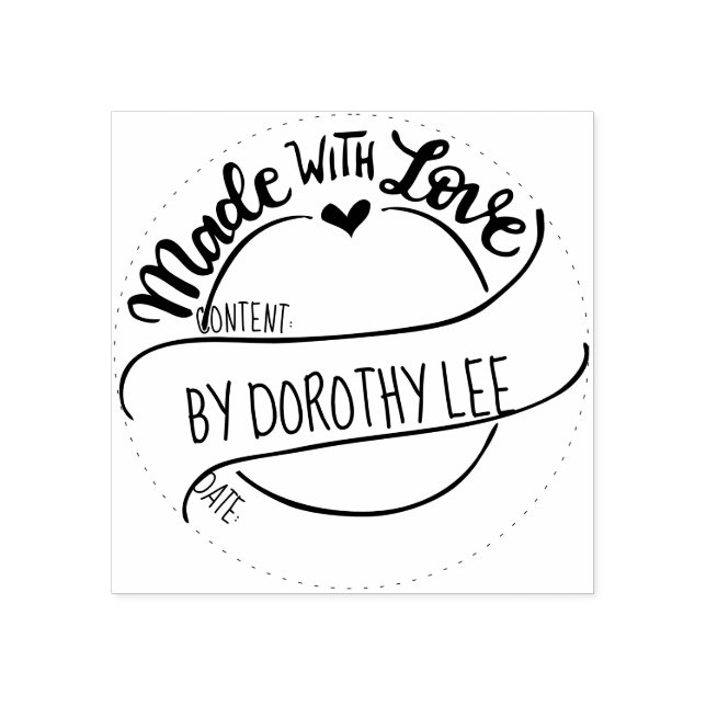 Canning stamp - made with love Personalized Stamp (Imprint)