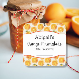 Canning Sticker Orange Fruit