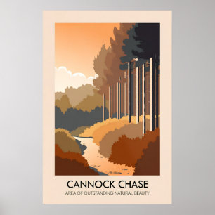 Cannock Chase AONB Travel Poster