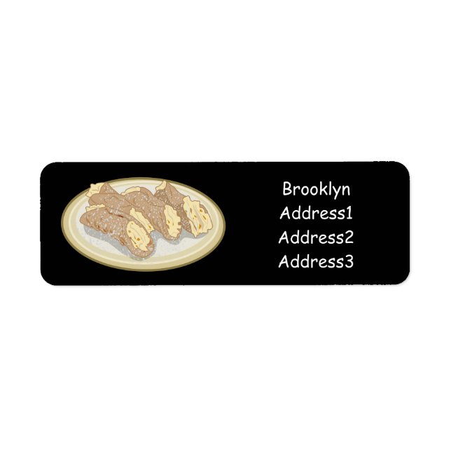 Cannoli cartoon illustration (Front)