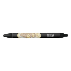 Cannoli cartoon illustration black ink pen